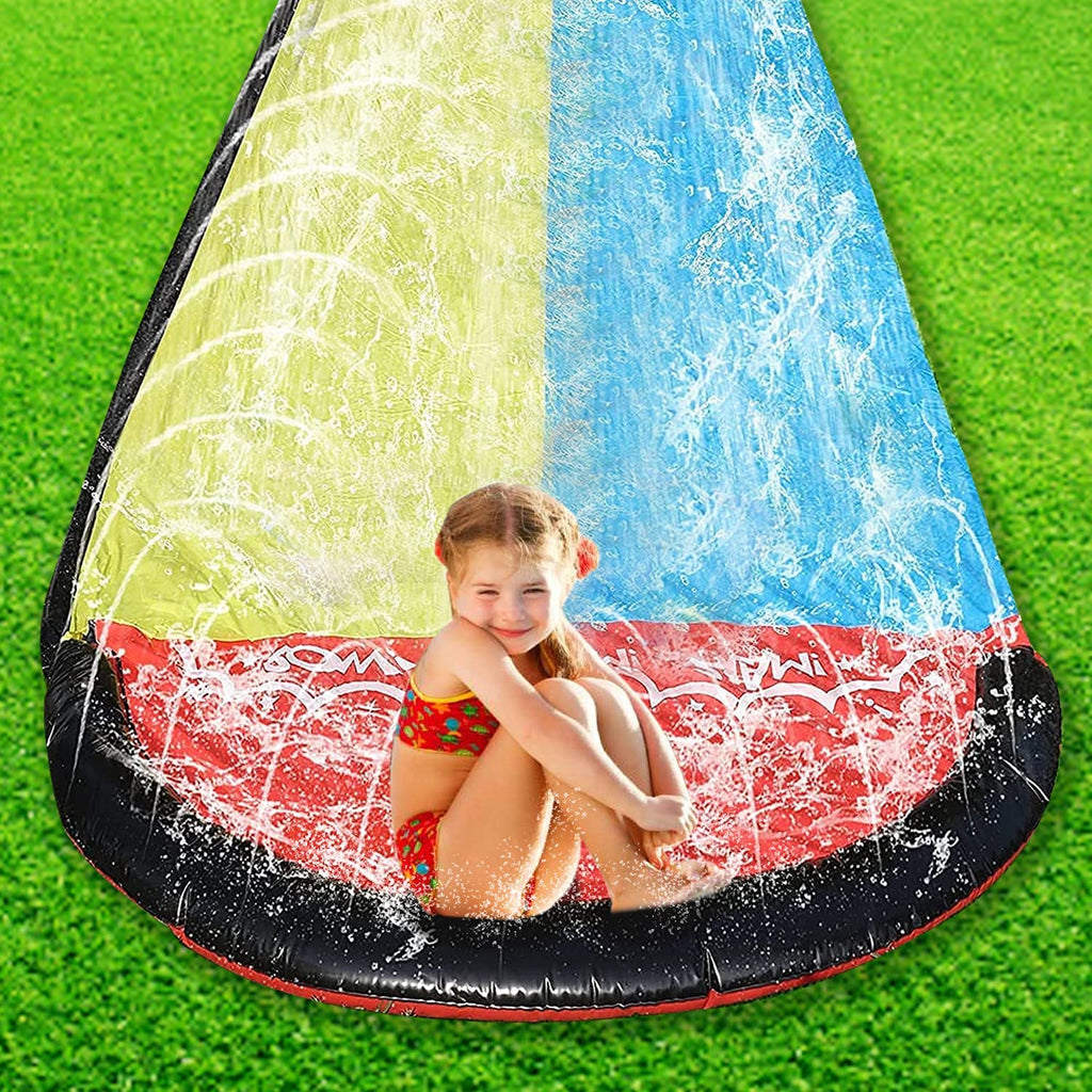 15.5ft Long Water Slide Toy with Inflatable Crash Pad P2043