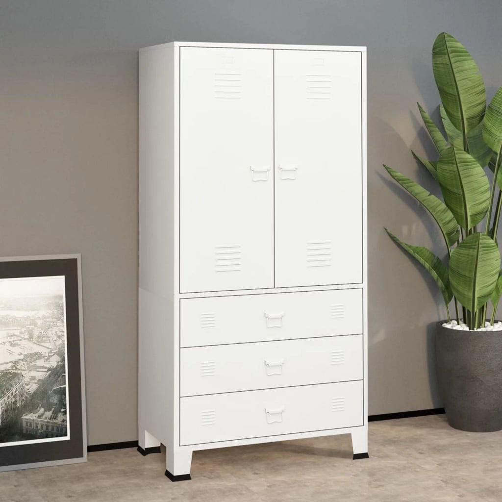 Wardrobe with Hanging Rod, Storage Shelves and Drawers D780