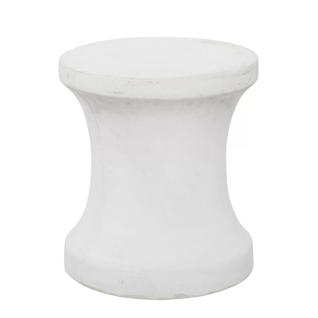 White Fiberclay Outdoor Accent Table O437