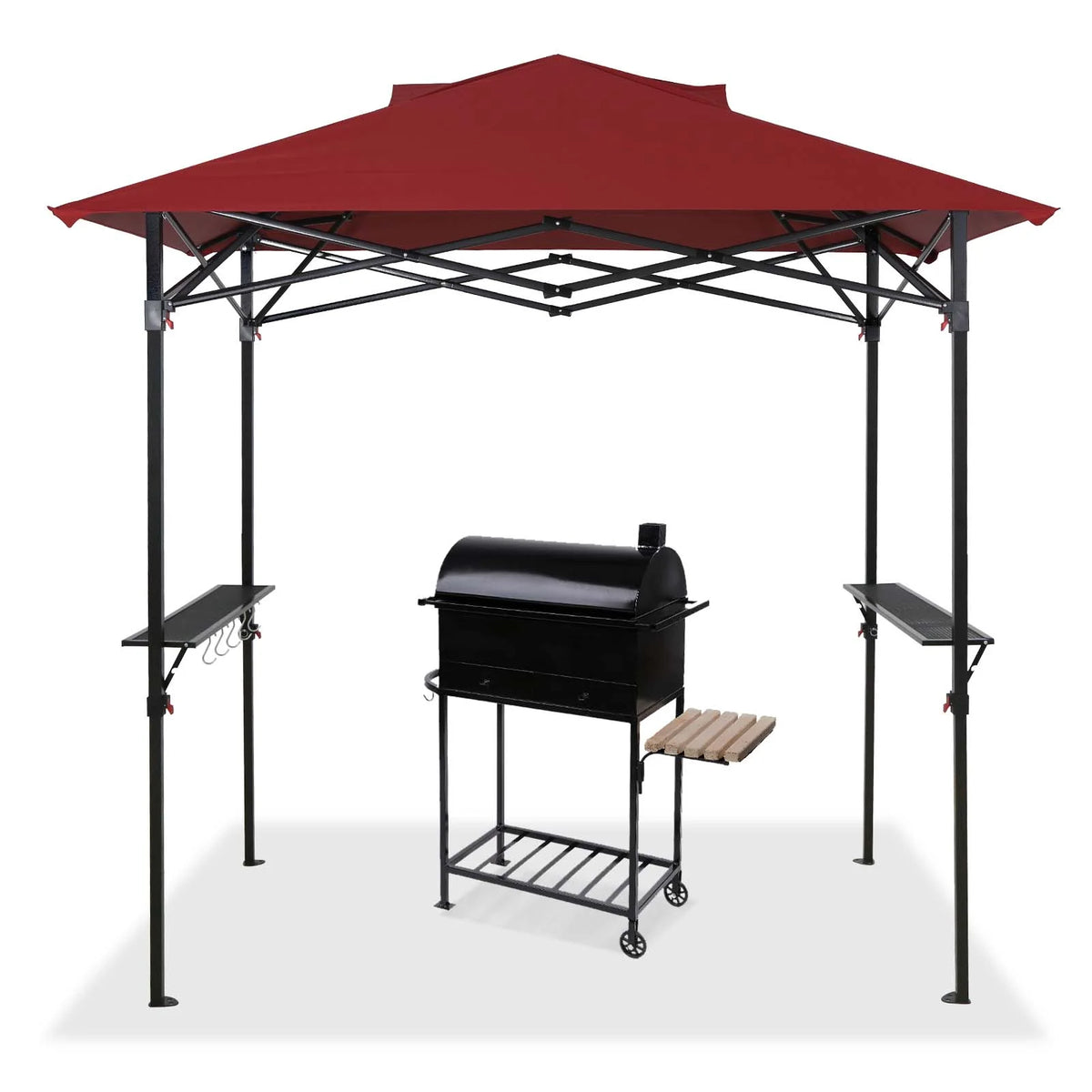 8x5 Pop up Grill Gazebo Outdoor BBQ Canopy, Red F636640