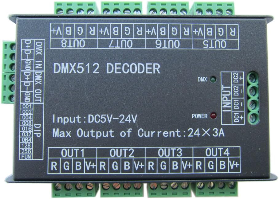 24 Channel DMX512 LED Decoder Dimmer DC 5V-24V M650880