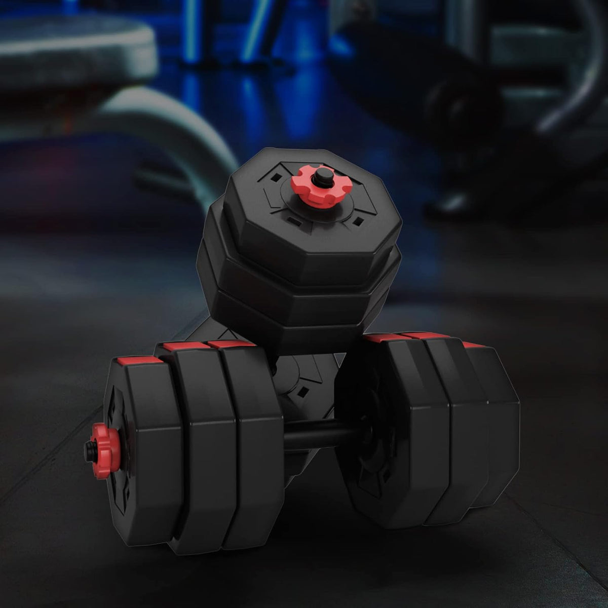 Adjustable Dumbbells with Connecting Rod, Pack of 2 C1996