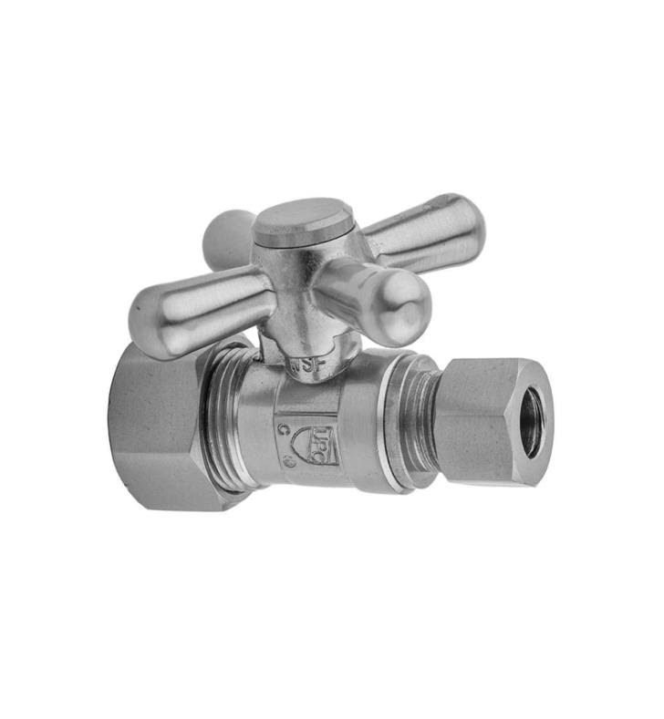 Polished Brass Compression Valve with Square Lever Handle J69851