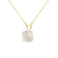 14K Gold 5mm Round Gemstone Birthstone 18" Rope Chain Necklace N765206