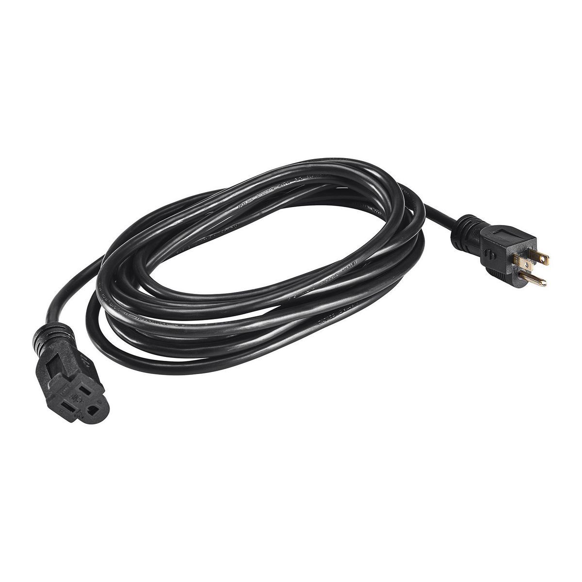 Black 15 ft. Indoor/Outdoor Extension Cord A6825