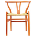 Orange Wishbone Wood Armchair M473630