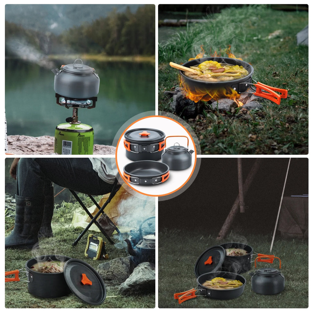 16pcs Camping Cookware Set with Pot and Pan R9090