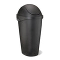 Black Plastic Waste Basket B3381
