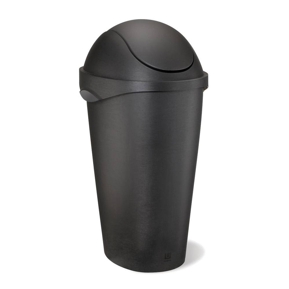 Black Plastic Waste Basket B3381