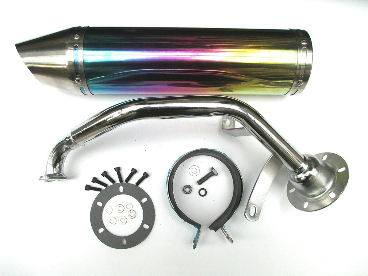 Silver Exhaust System Muffler for 150CC Scooters Q4452