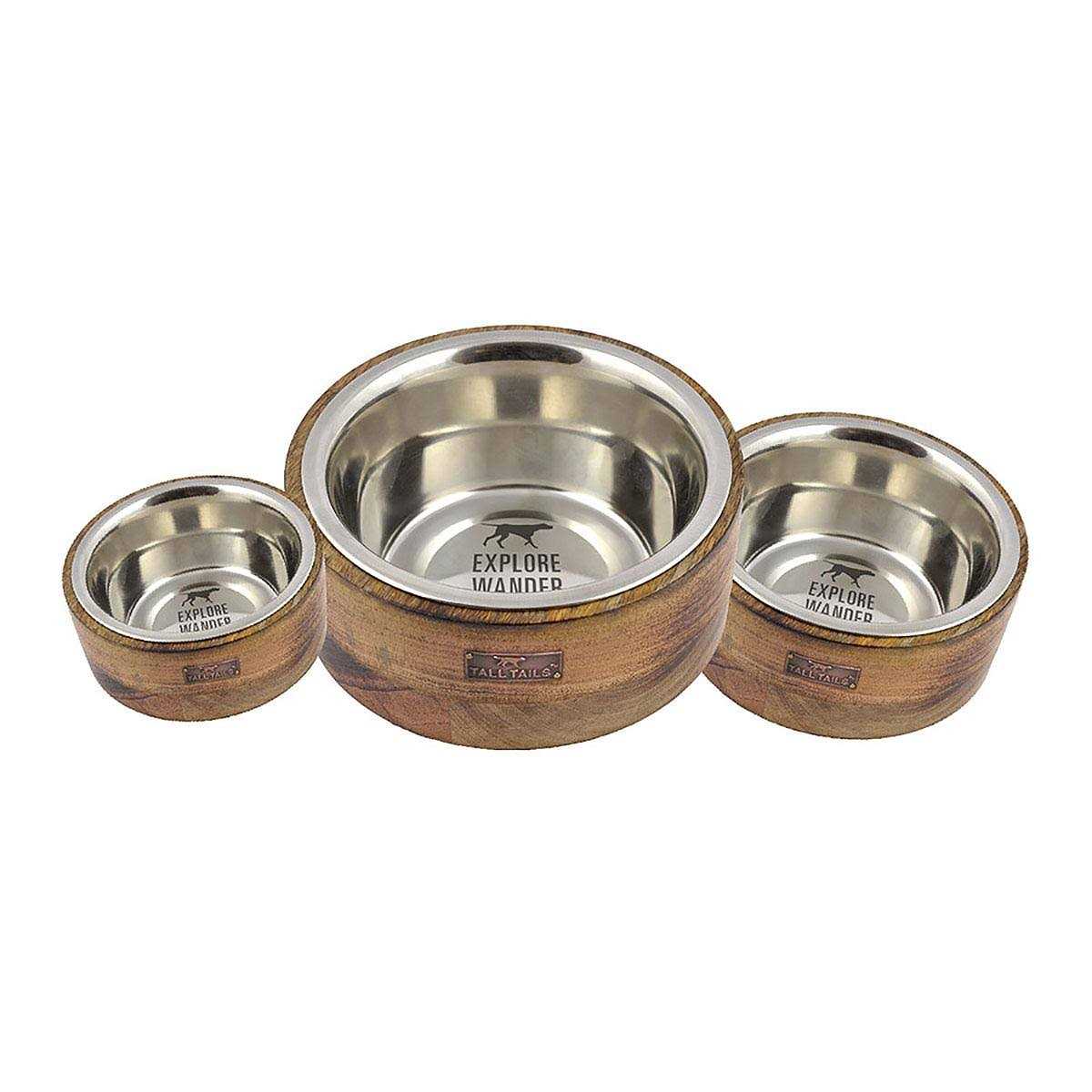Wood Dog Bowl U885