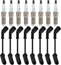 8x Spark Plug Wires & 41-114 Spark Plugs Set, Pack of 2 P80343