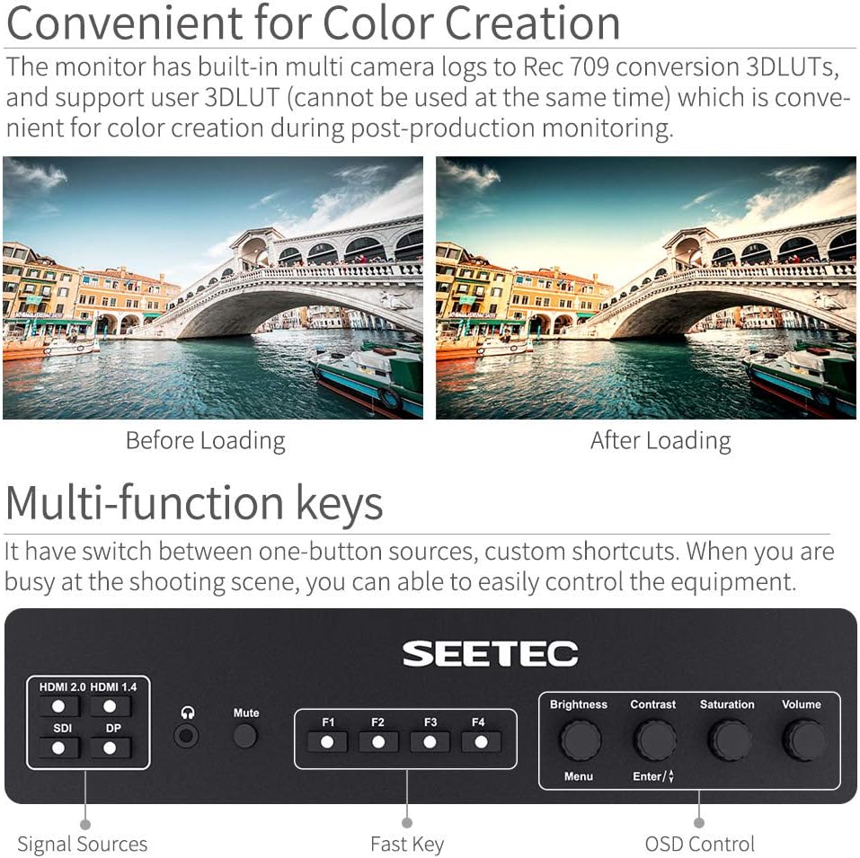 21.5 Inch 3G-SDI 4K HDMI Full HD 1920x1080 Broadcast Studio Monitor E643