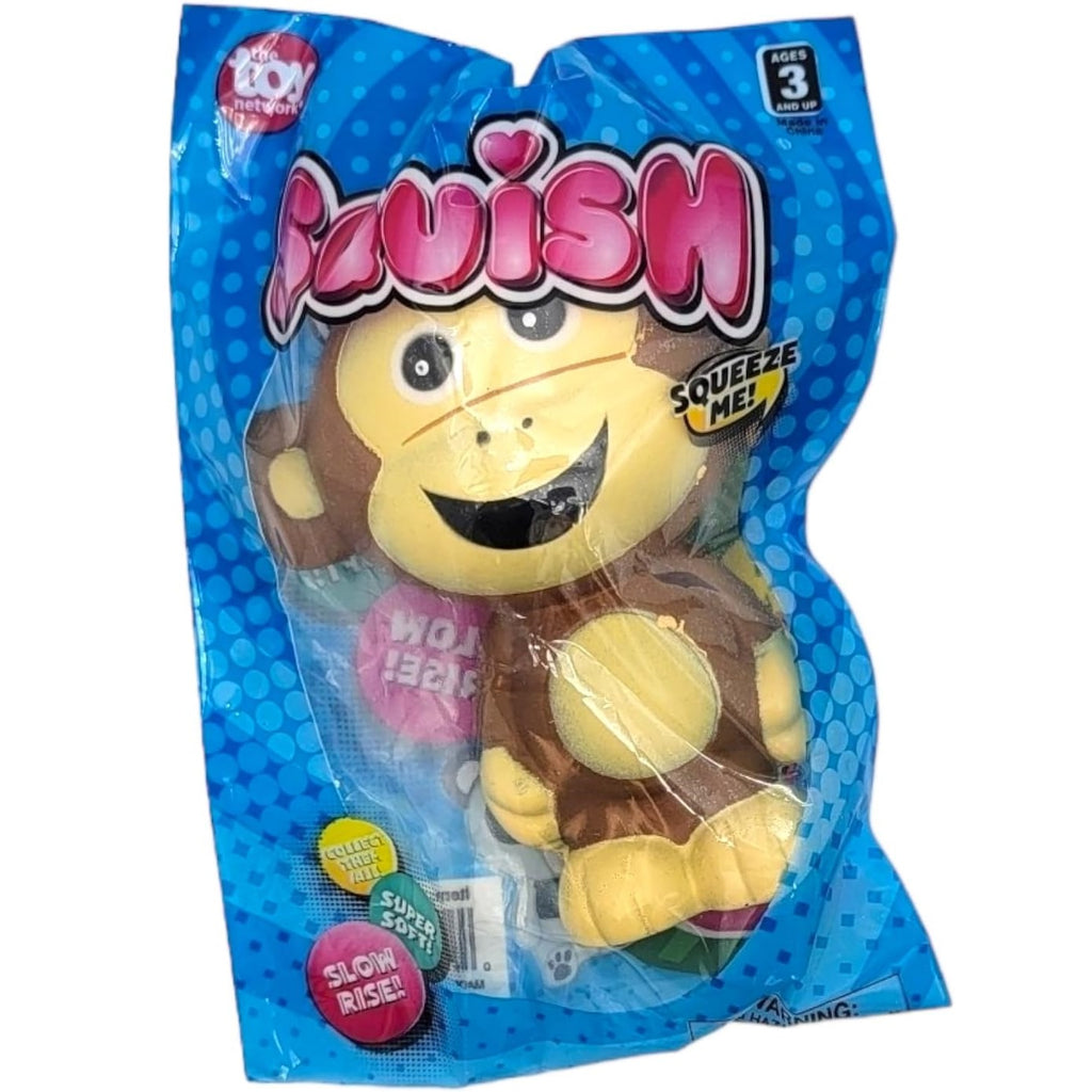 4 Pack Squish Monkey Stress Toy W305495