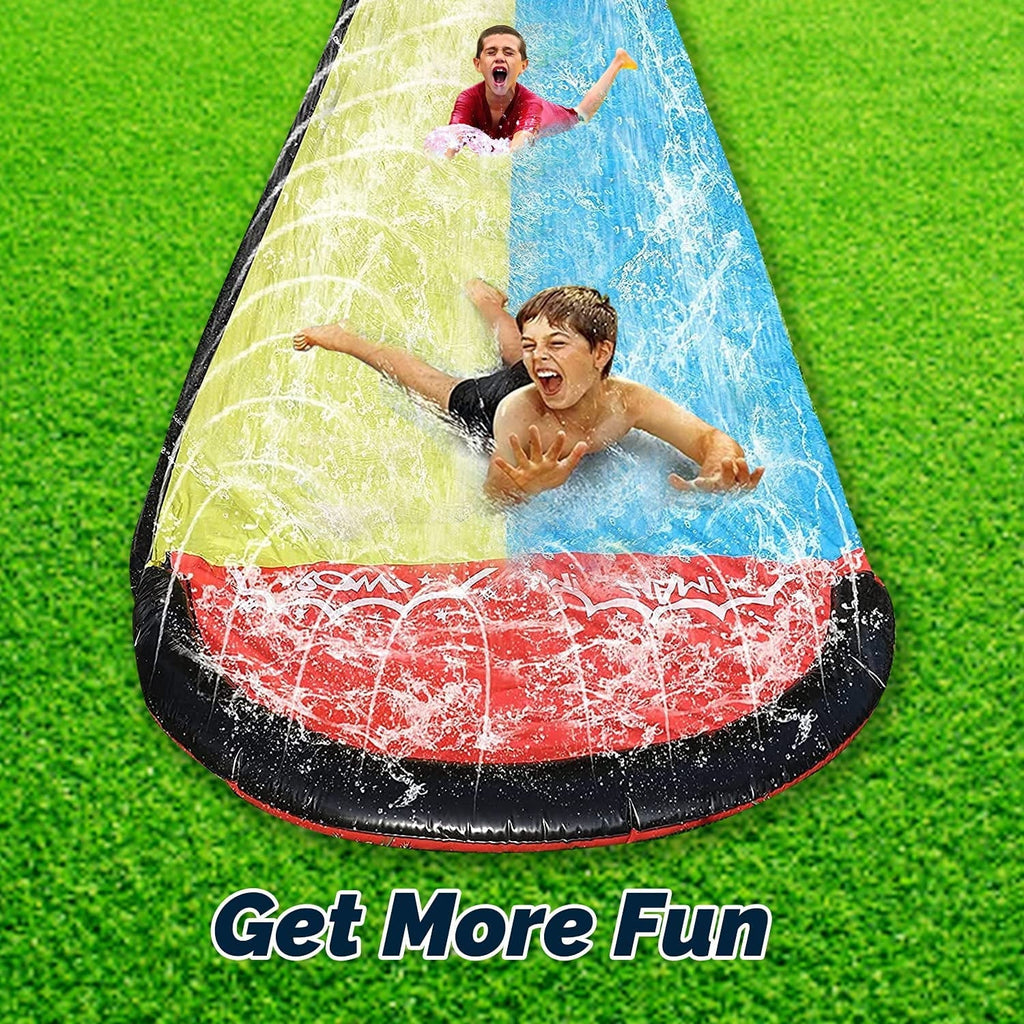 15.5ft Long Water Slide Toy with Inflatable Crash Pad P2043