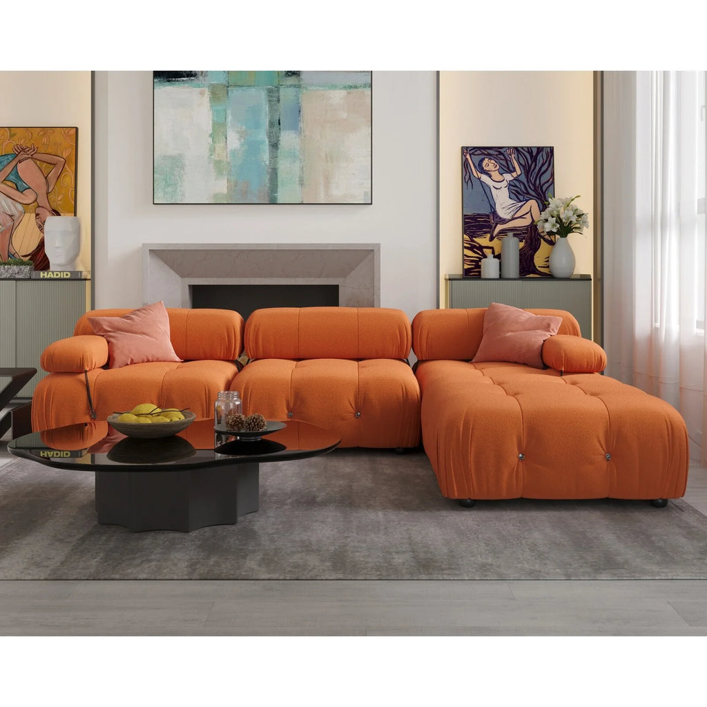 Beige Teddy Sectional Sofa X780
