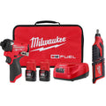 12-Volt Lithium-Ion Brushless Cordless 1/4 in. Hex Impact Driver Kit with Rotary Tool K2520