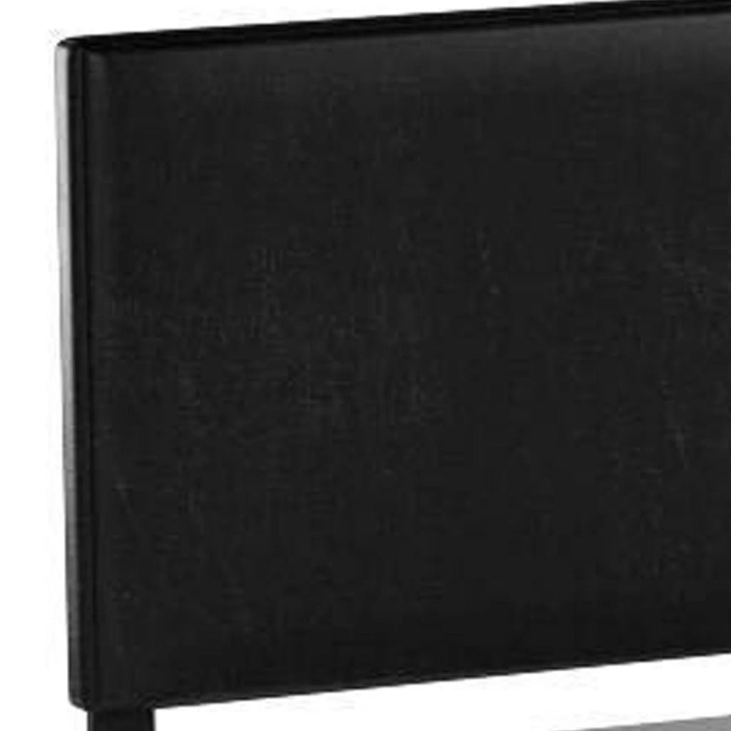 Full Size Black Wood Upholstered Bed S763360