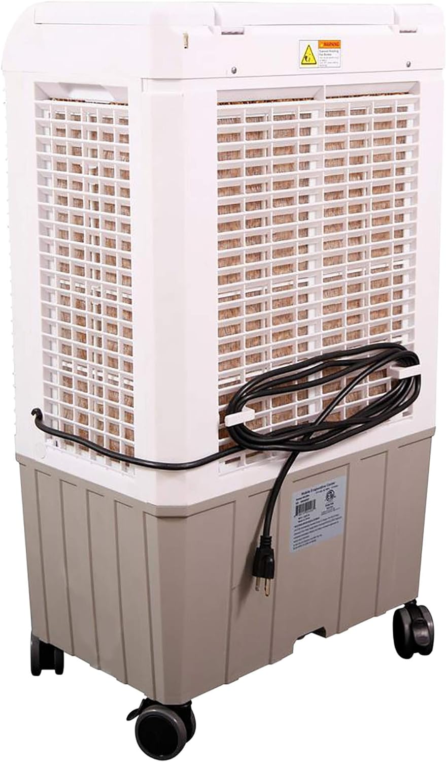 Portable Evaporative Cooler, 2100 Cubic FPM, White N2742