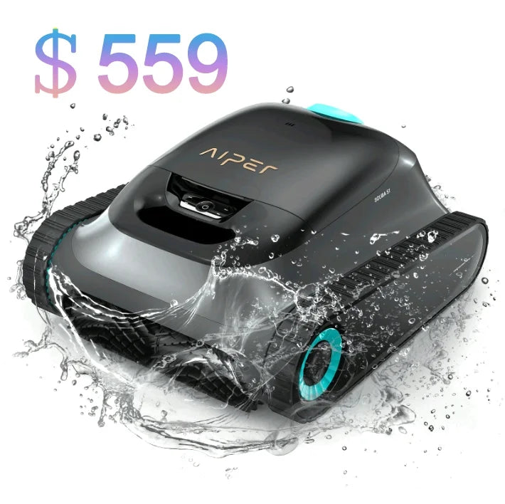 Cordless Robotic Pool Vacuum Cleaner with Wall Climbing I221