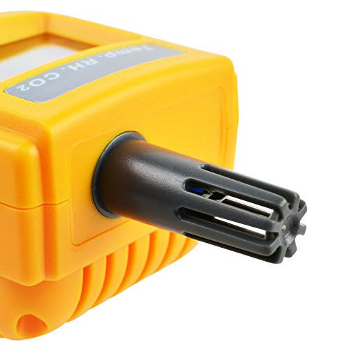 Yellow Digital Carbon Dioxide Temperature Humidity NDIR Sensor Tester S826009