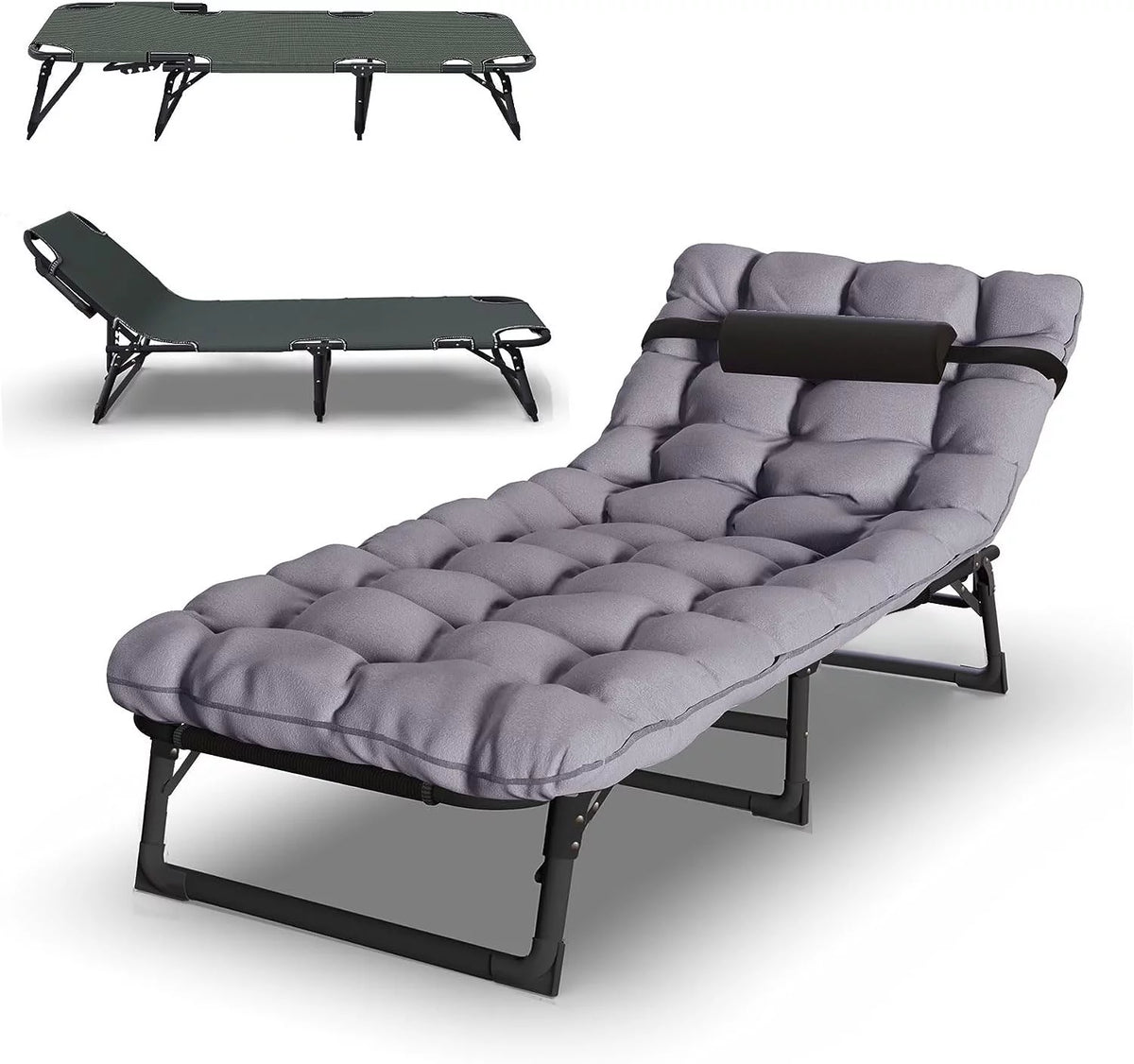 Folding Bed Cot with 2 Sided Mattress I3479