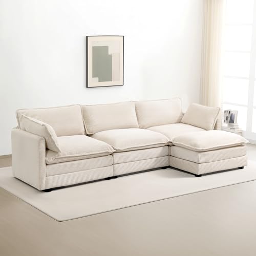 Oversized Modular Sectional Sofa with Movable Ottoman K514