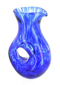 Blue Rose Polish Pottery Cobalt Confetti Tuscany Pierced Pitcher H74433