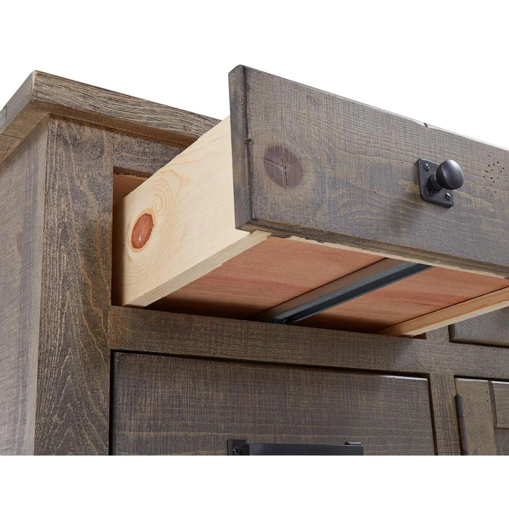 Weathered Gray Wood Drawer Door Dresser C536