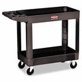 Black Two-Shelf Heavy-Duty Utility Cart U287