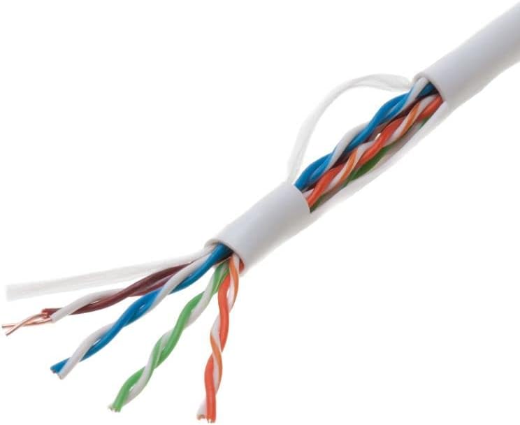 1000ft Cat5e Blue Solid 24AWG Shielded FTP Bulk Network Wire R8997