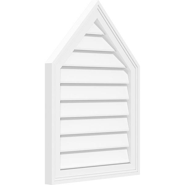 Peaked Top Surface Mount PVC Gable Vent D668