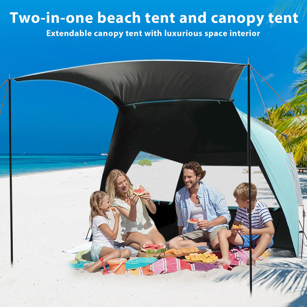 XL Pop-up Canopy Beach Tent for 4-6 Person, UPF 50+ Mint Green F379655