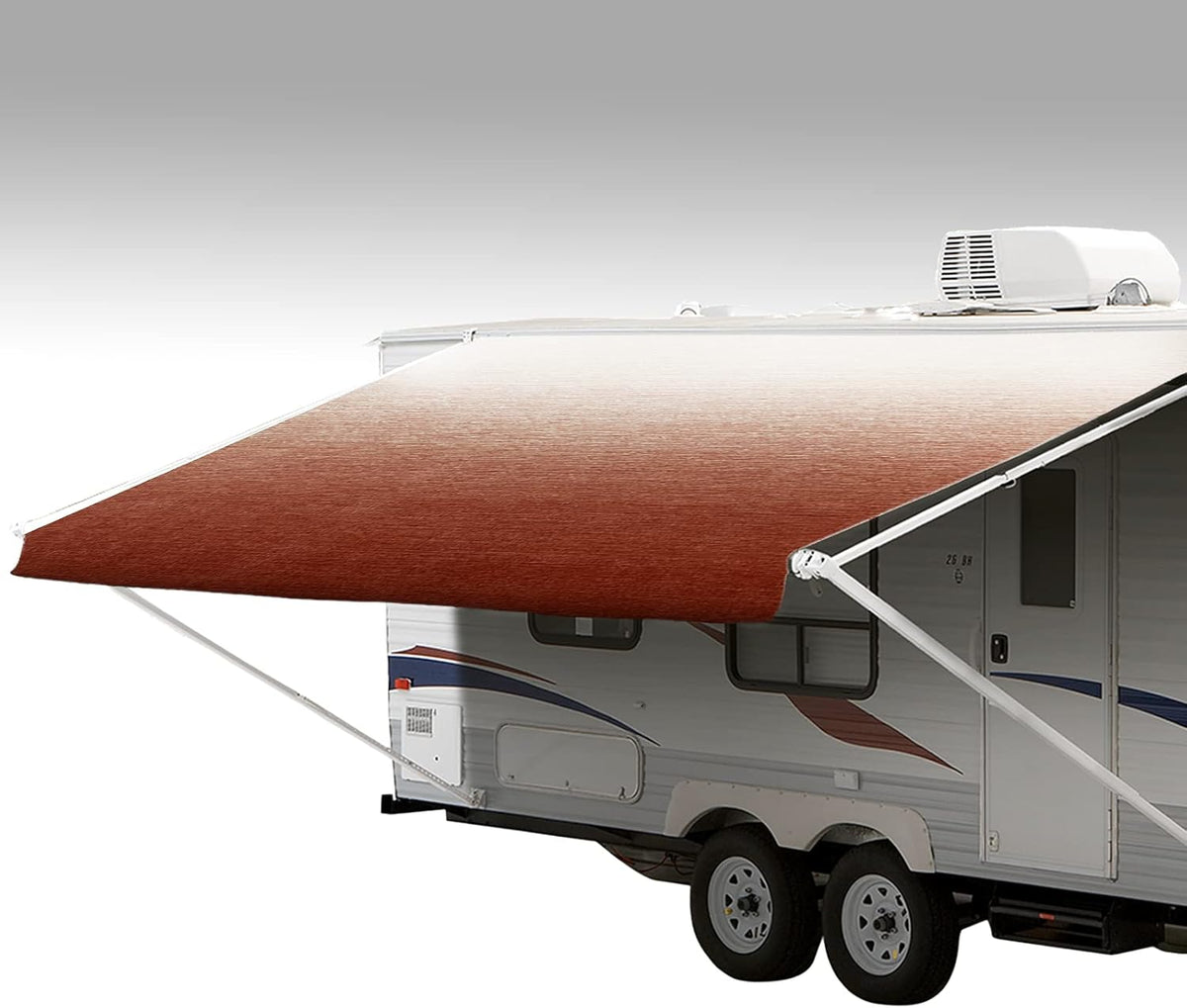 Charcoal Fade 12' RV Awning Fabric Replacement Vinyl F572256
