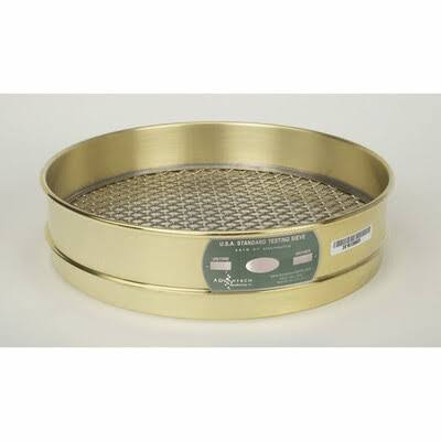 12in Diameter Brass Frame Stainless Cloth Sieve Y9086
