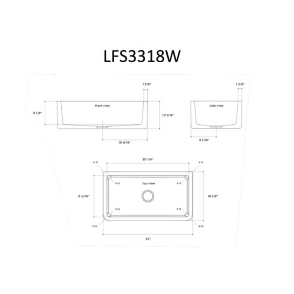 Reversible Fireclay Farmhouse Sink D569