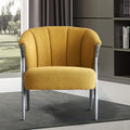 Brown Accent Chair with Wooden Frame I159654