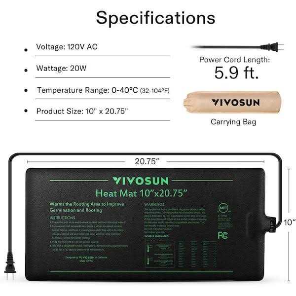 Seedling Heat Mat and Digital Thermostat Combo Set R9638