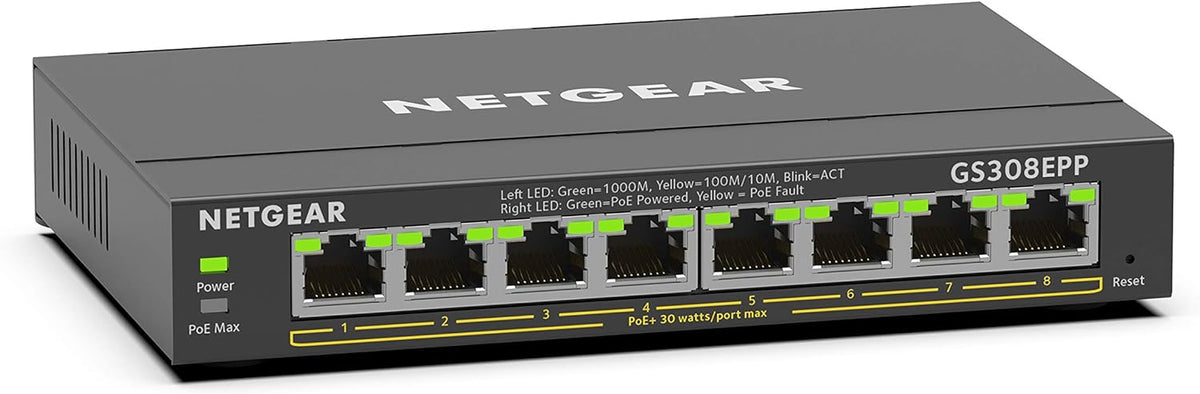 5-Port Gigabit Ethernet Unmanaged PoE Switch with 4 x PoE+ @ 83W E52891