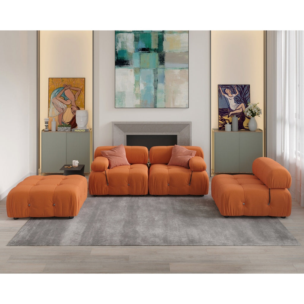 Beige Teddy Sectional Sofa X780