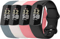 Compatible with Fitbit Charge 6 / Fitbit Charge 5 Soft Silicone Replacement Band 2 Pack E7315