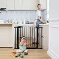 Baby Safety Gate, 29.5''- 40.5'' Wide Pressure Mount, Black K192430