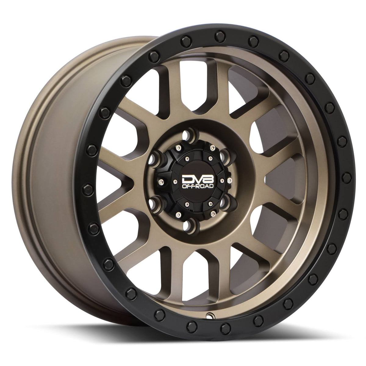 20x9 5x127 -12mm Matte Bronze Beadlock Wheel Y323
