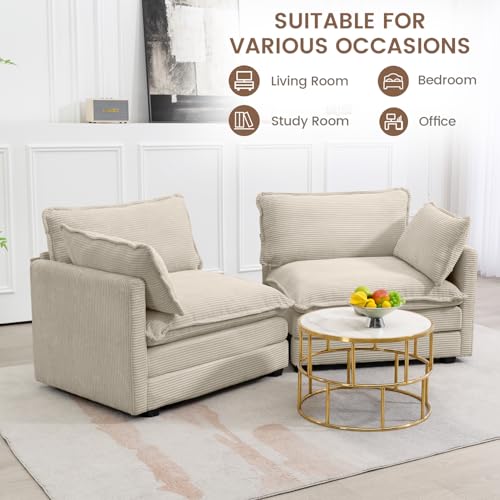 Oversized Modular Sectional Sofa with Movable Ottoman K514