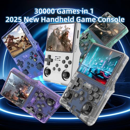 White Handheld Retro Gaming Console with 256GB TF Card V65573