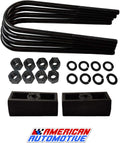 2 Rear Suspension Lift Solid Cast Iron Blocks with 11 Round Leaf Spring Axle U Bolts Q883