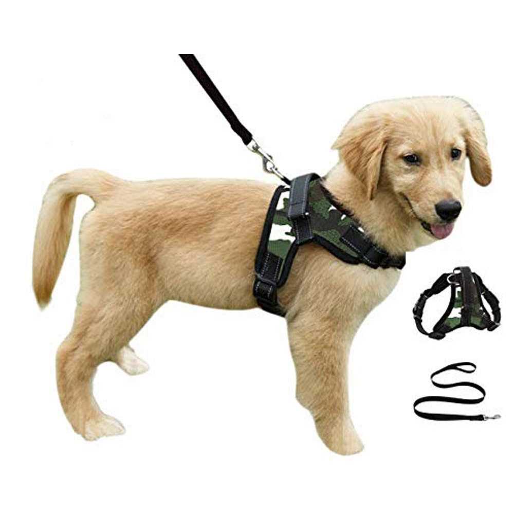 Adjustable Reflective No-Pull Padded Dog Harness with Leash Set L205270