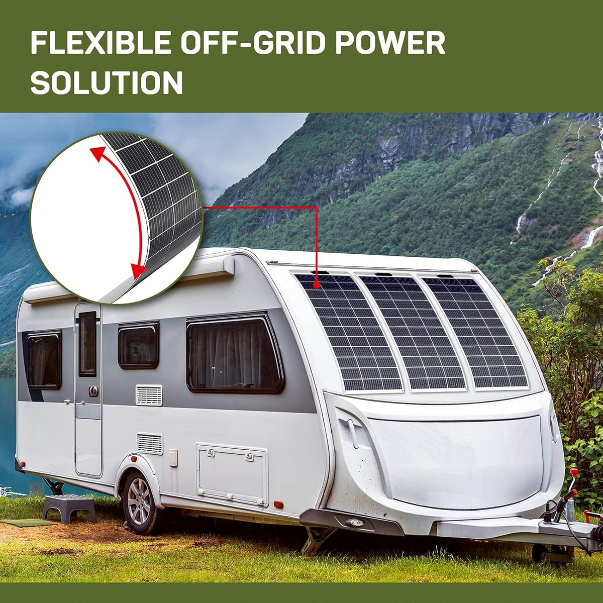 100W 12V Monocrystalline Flexible Solar Panel with 9 busbars Solar Cell G770