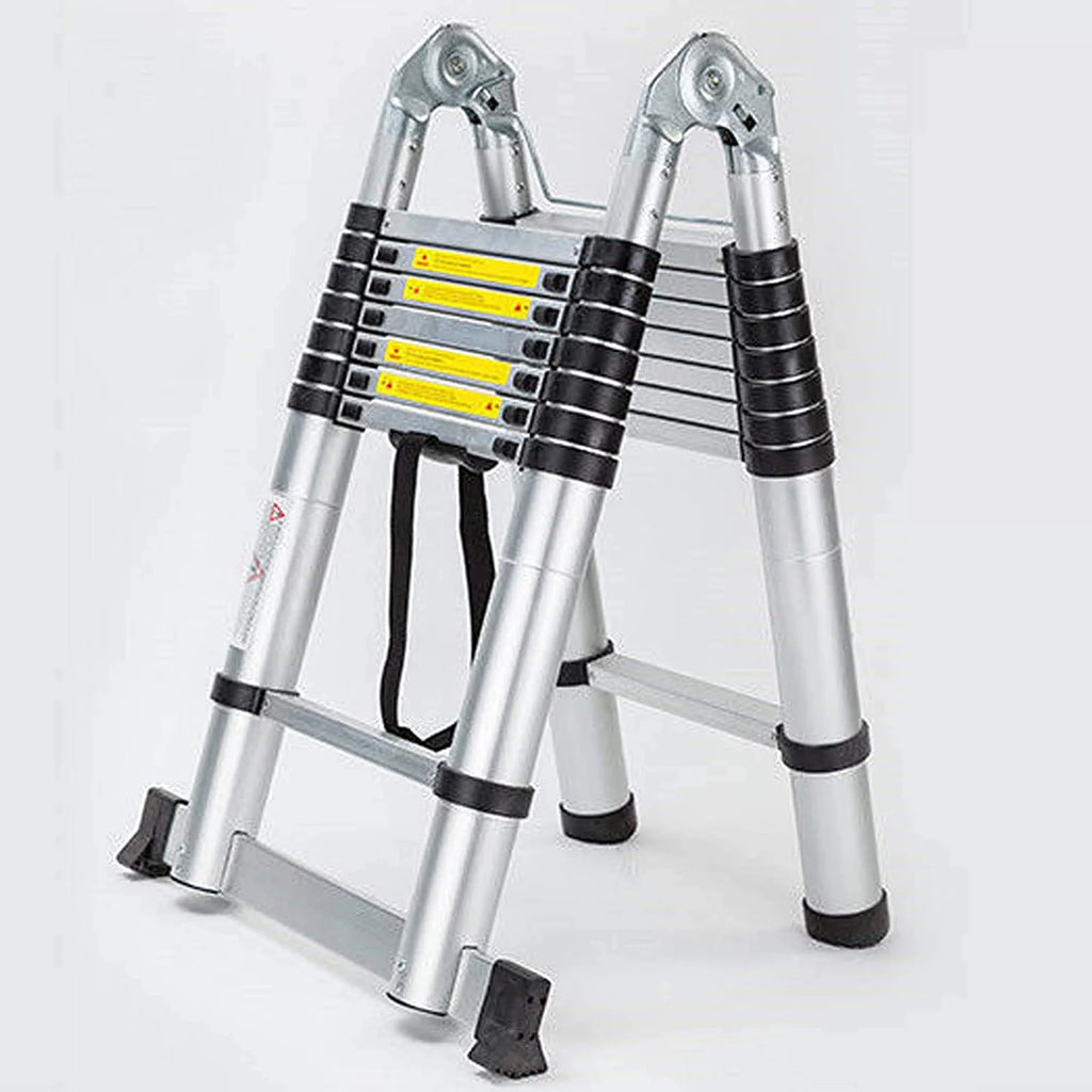 Telescopic Loft Ladder 16.5Ft Extendable Collapsible Step Ladders W6539