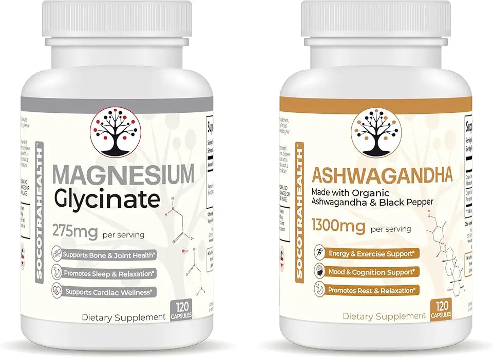 Magnesium Glycinate and Ashwagandha Bundle V206